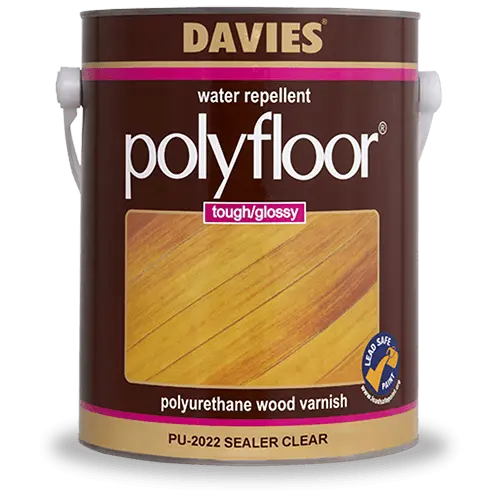 Davies - Water Repellent PolyFloor Sealer Polyurethane Wood Varnish PU-2022 Clear